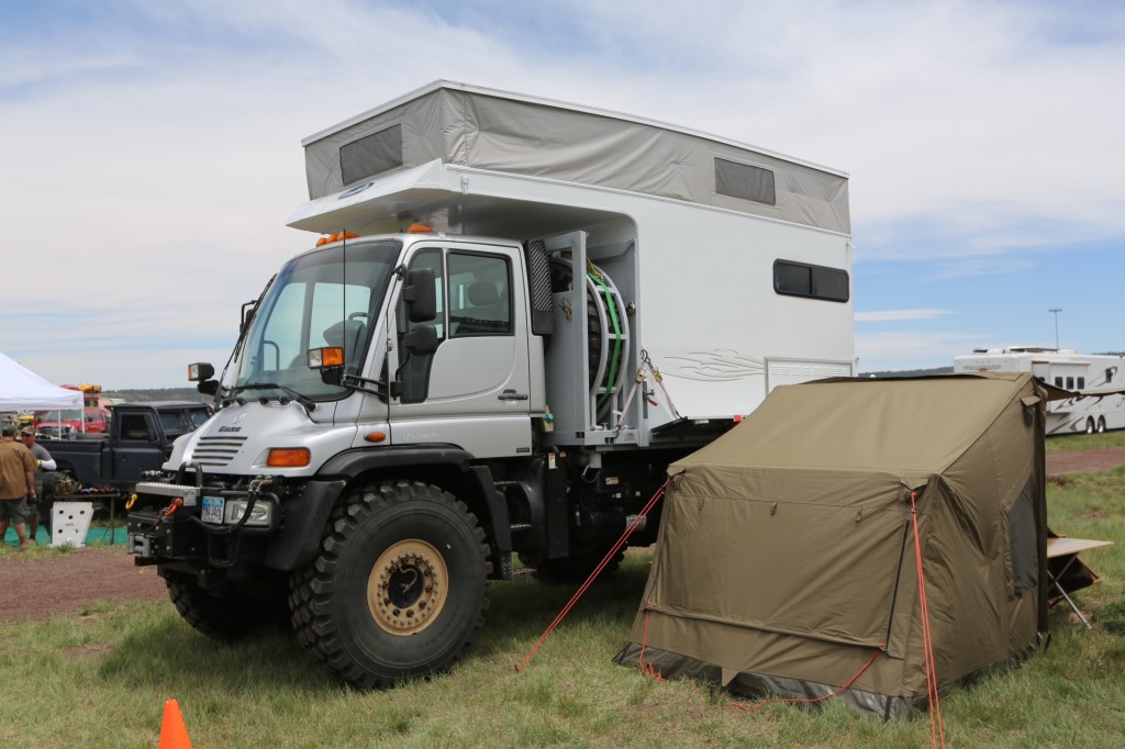 That tent next to the Unimog is 6 feet; gives you an idea how huge these are!