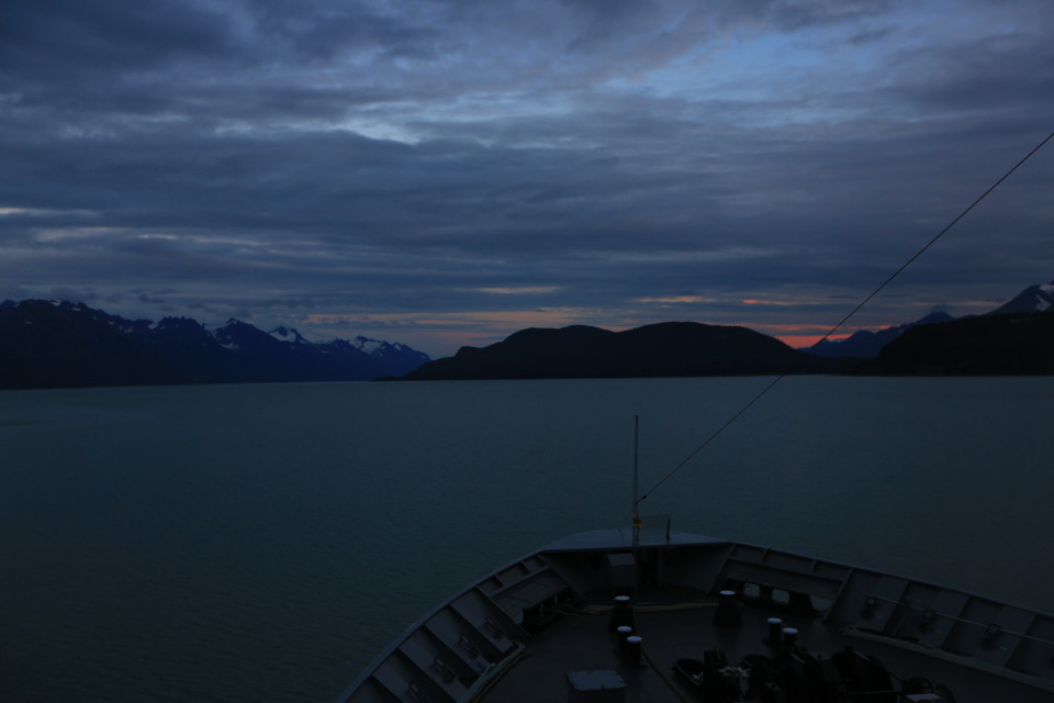We finished this perfect Monday with our first ferry ride on the inside passage to Juneau. 