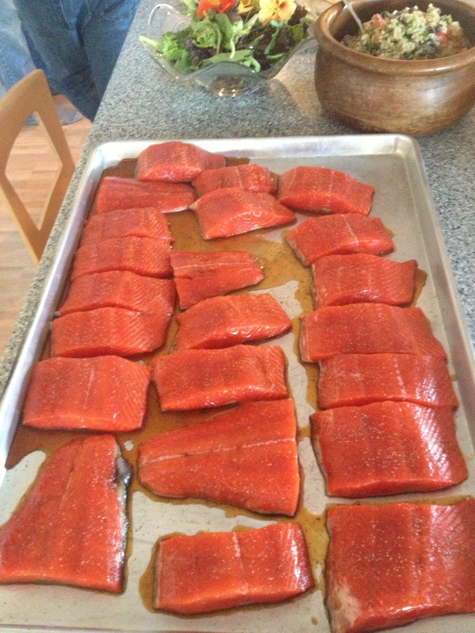 Lot's of salmon for dinner!