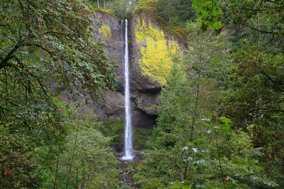 One of the many waterfalls along highway 30.