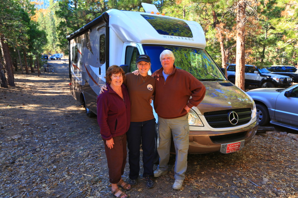 Me with my parents in front of their new View RV. 