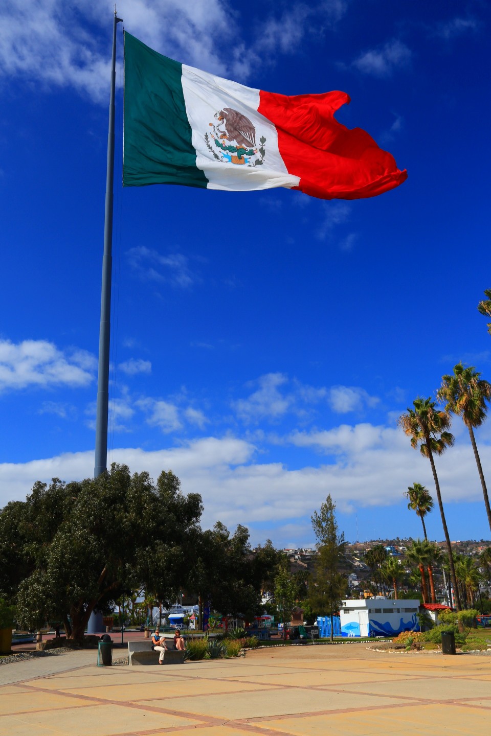 I love all the huge flags all over Mexico.