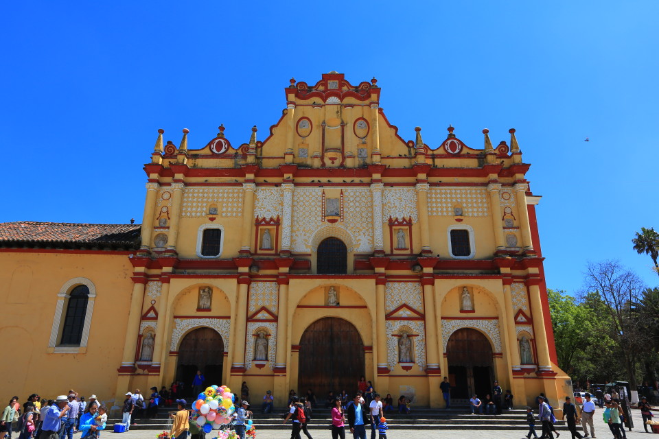 One of the many colorful churches in the city.