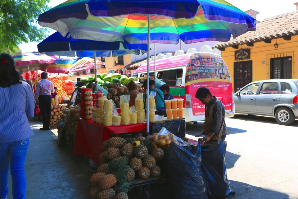 There were so many places to get fresh fruit. Cheap fresh OJ and fruit is one of my favorite ways to start my day in Mexico.