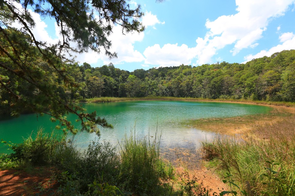 Another different colored lake in the group of Lagunas de Colores.