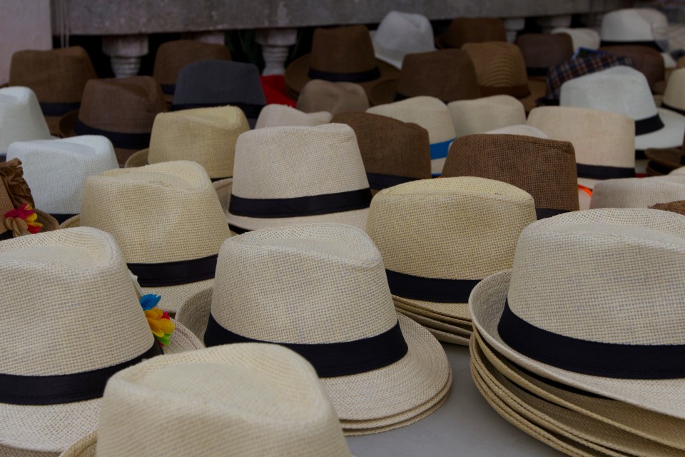 There were Panama hats (made in Ecuador for the high quality ones, China for the ones on the street) sold everywhere.