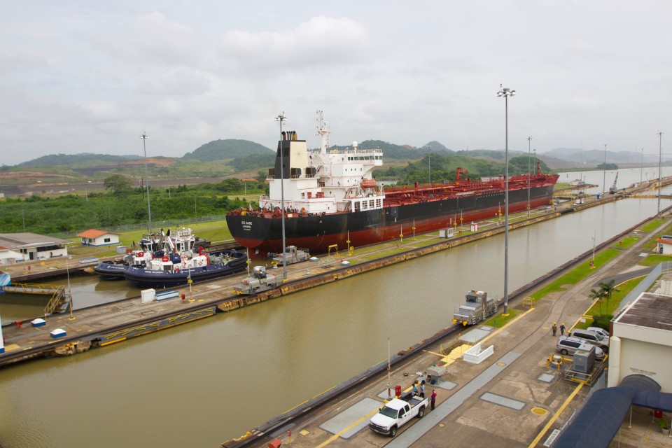 Then the canal is filled with 26,700,000  gallons of water until it is raised to the level of the lake. It is really engineering genius and the fact that it was made a hundred years ago in mind boggling.  