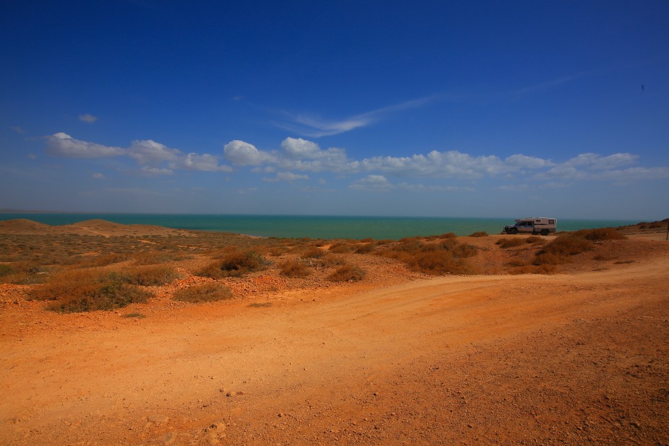 The road to Cabo de Vela lighthouse.