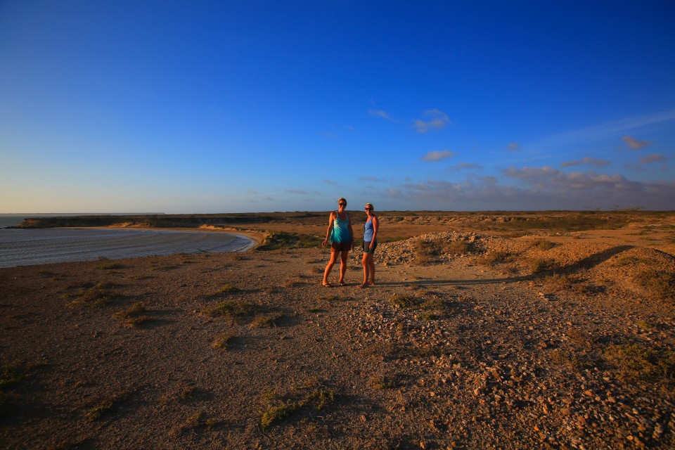 Chloe and I hunting for shells, the Guajira has so many amazing shells, it was overwhelming.