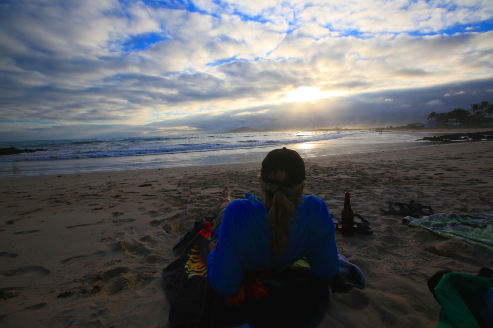 We came back from the trip and went to the beach to watch the sun set with some cold beer. It was a perfect day.