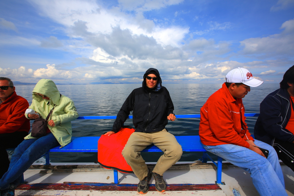 We rode on top of the boat, out in the sun.  As I mentioned, I forgot my baseball cap that morning and by the afternoon, my nose was getting extremely sun burned.