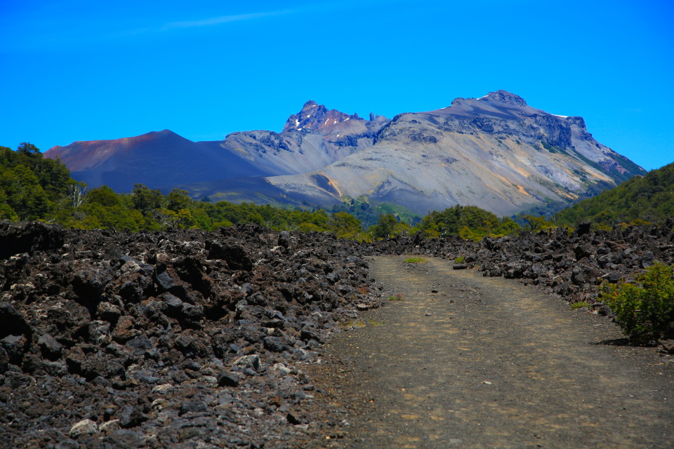 Near Lago Epulafquen there is a hike through a massive lava field that leads to the lake.