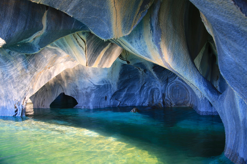 It took 6000 years of the waves crashing against the marble peninsula for these caves to be formed.