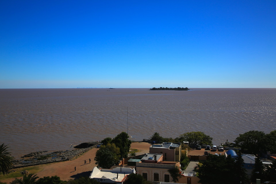 Another view of our camping spot and the giant Rio de la Plata.